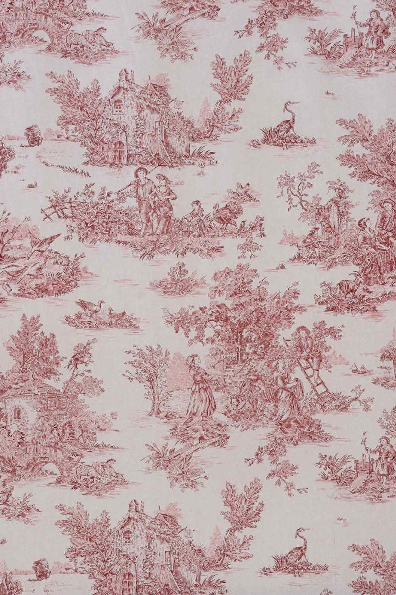 LJT340 Pink Toile de Jouy | Decorative | Lesley Teare