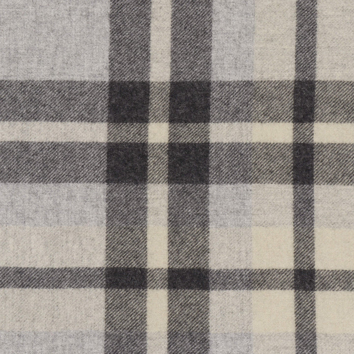 Joshua Ellis Classic Check Light Grey Throw