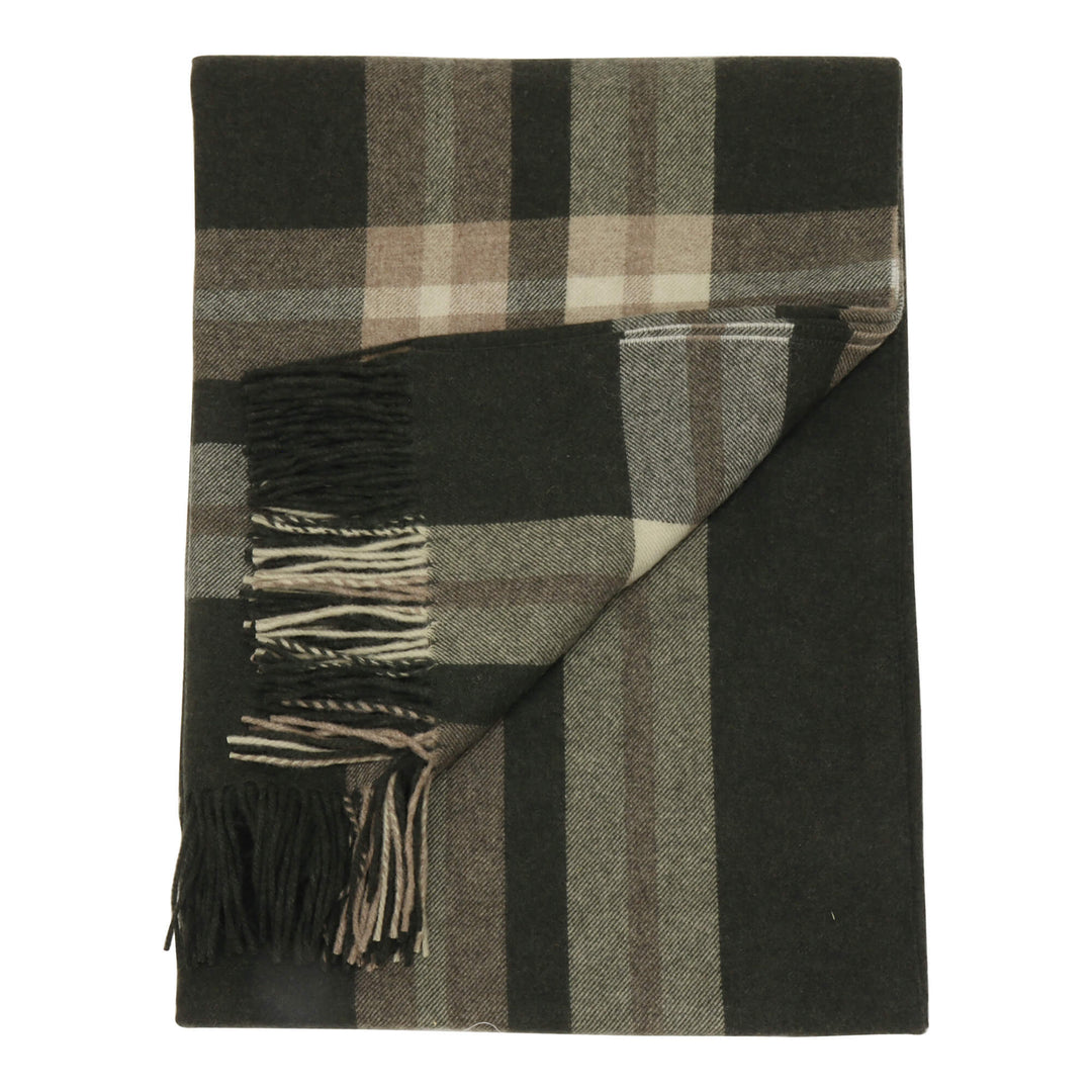 Joshua Ellis Classic Check Green Throw