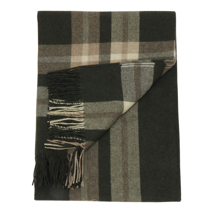 Joshua Ellis Classic Check Green Throw