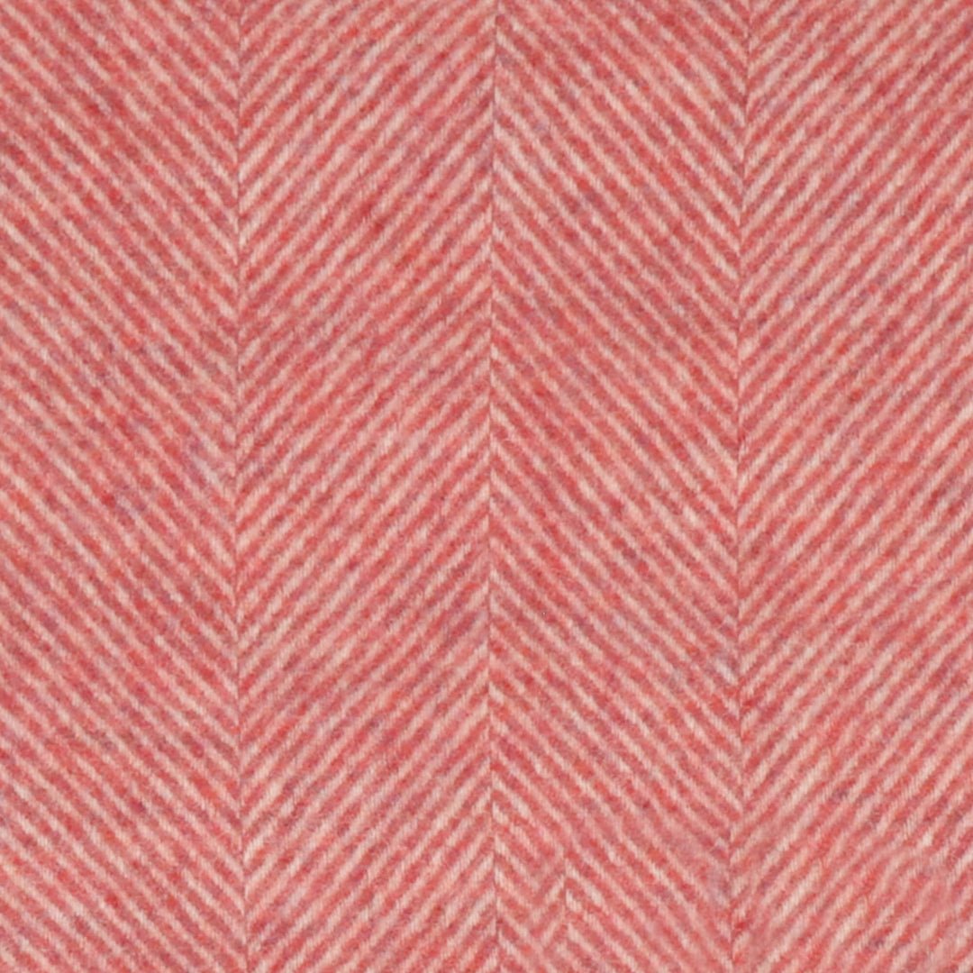 Bronte Herringbone Wool Throw Raspberry Ripple