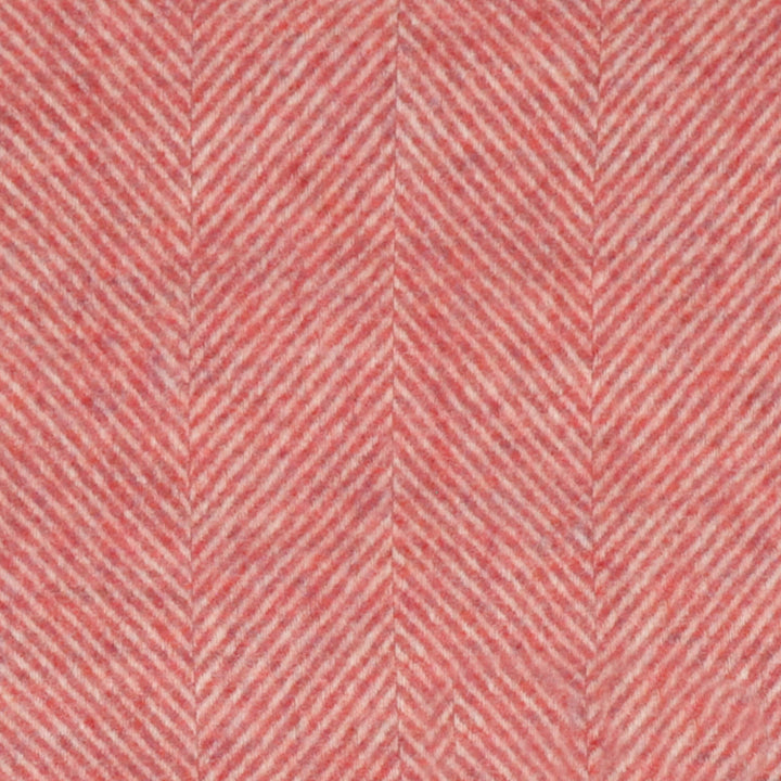 Bronte Herringbone Wool Throw Raspberry Ripple