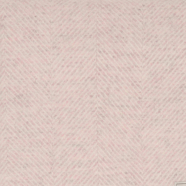 Bronte Herringbone Throw Sugared Almond
