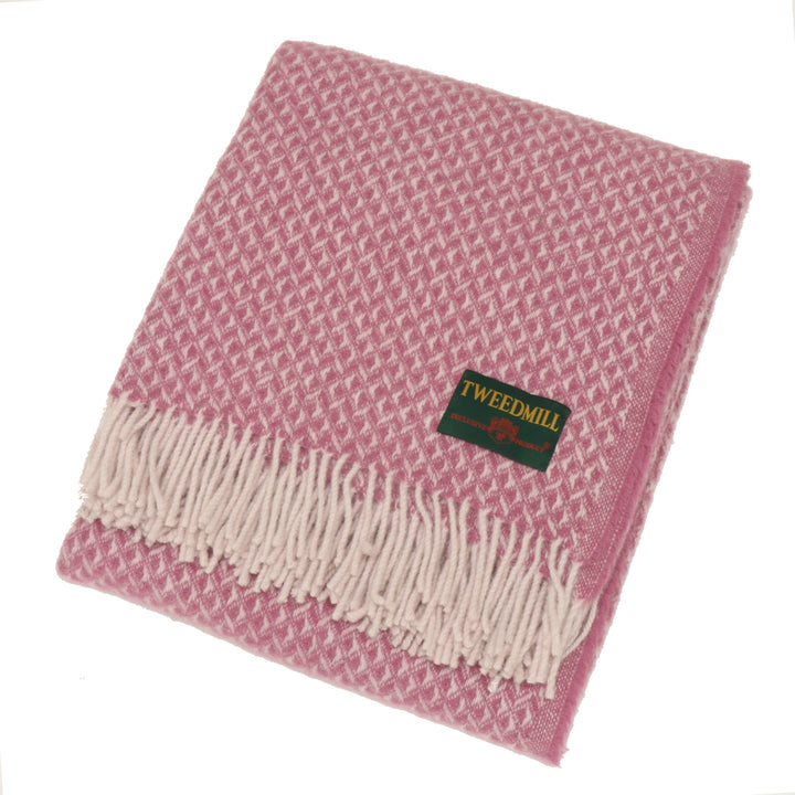 Tweedmill Diamond Throw Mulberry