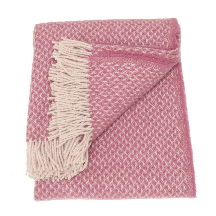 Tweedmill Diamond Throw Mulberry