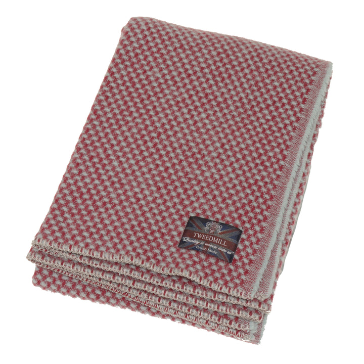 Tweedmill Twill Throw Burgundy & Grey