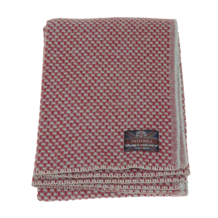 Tweedmill Twill Throw Burgundy & Grey