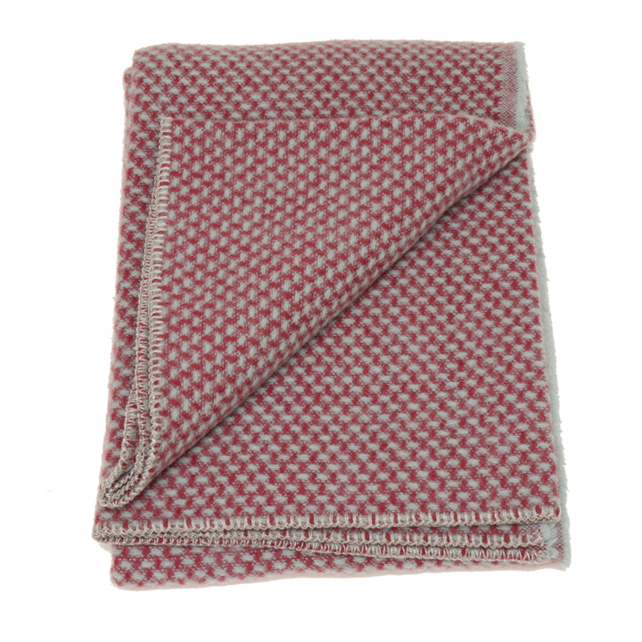 Tweedmill Twill Throw Burgundy & Grey