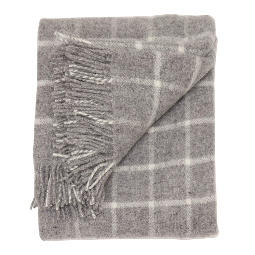 Tweedmill Chequered Grey Throw