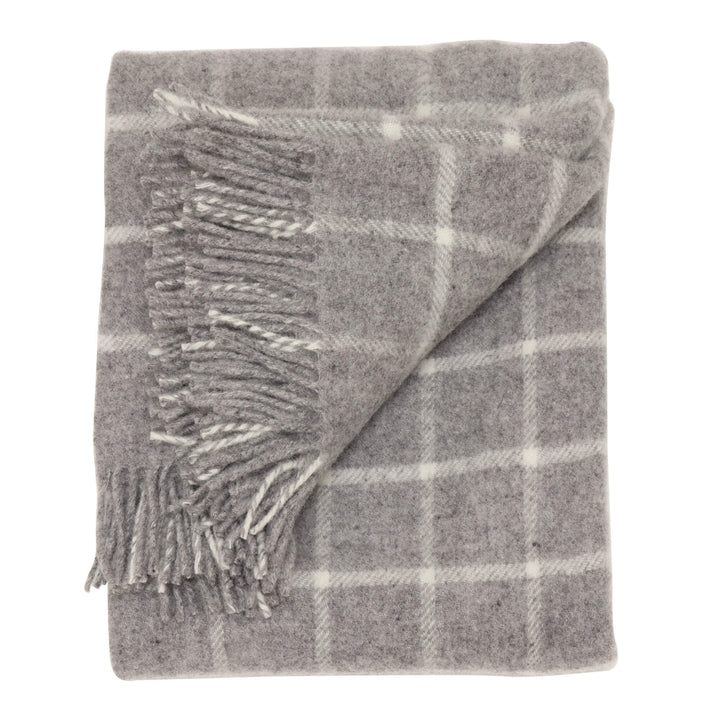 Tweedmill Chequered Grey Throw