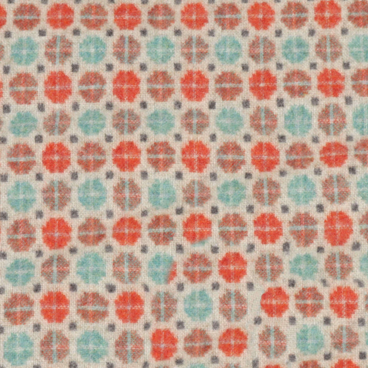 Dales By Moon Milan Merino Wool Throw Coral/Mint
