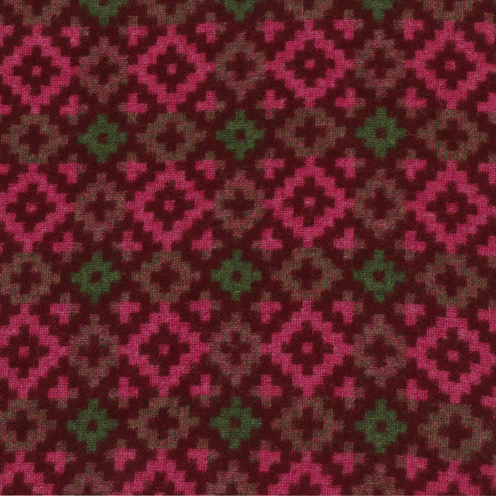 Dales By Moon Dartmouth Wool Throw Burgundy/Pink