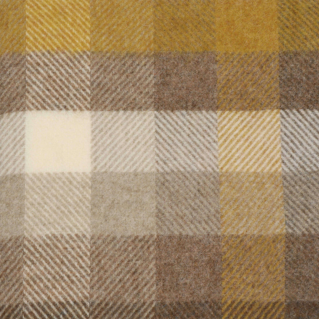 Dales By Moon Woodale Check Throw Gold
