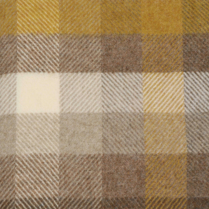 Dales By Moon Woodale Check Throw Gold