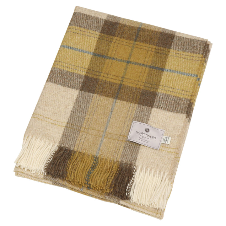 Dales By Moon Skye Check Throw Gold