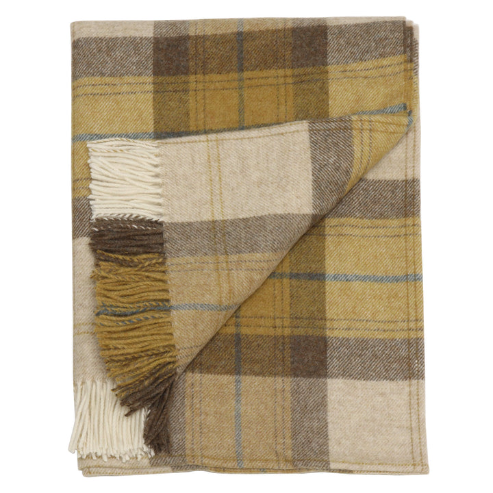 Dales By Moon Skye Check Throw Gold
