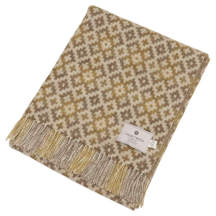 Dales By Moon Dartmouth Wool Throw Gold
