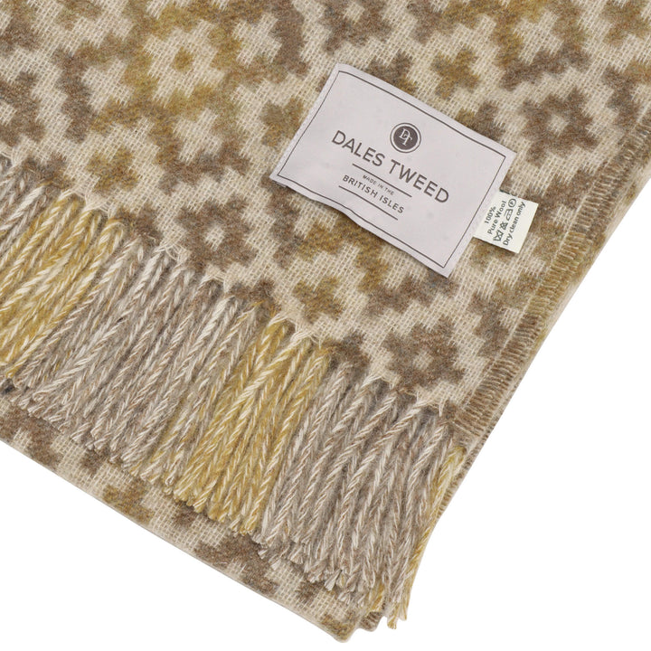 Dales By Moon Dartmouth Wool Throw Gold