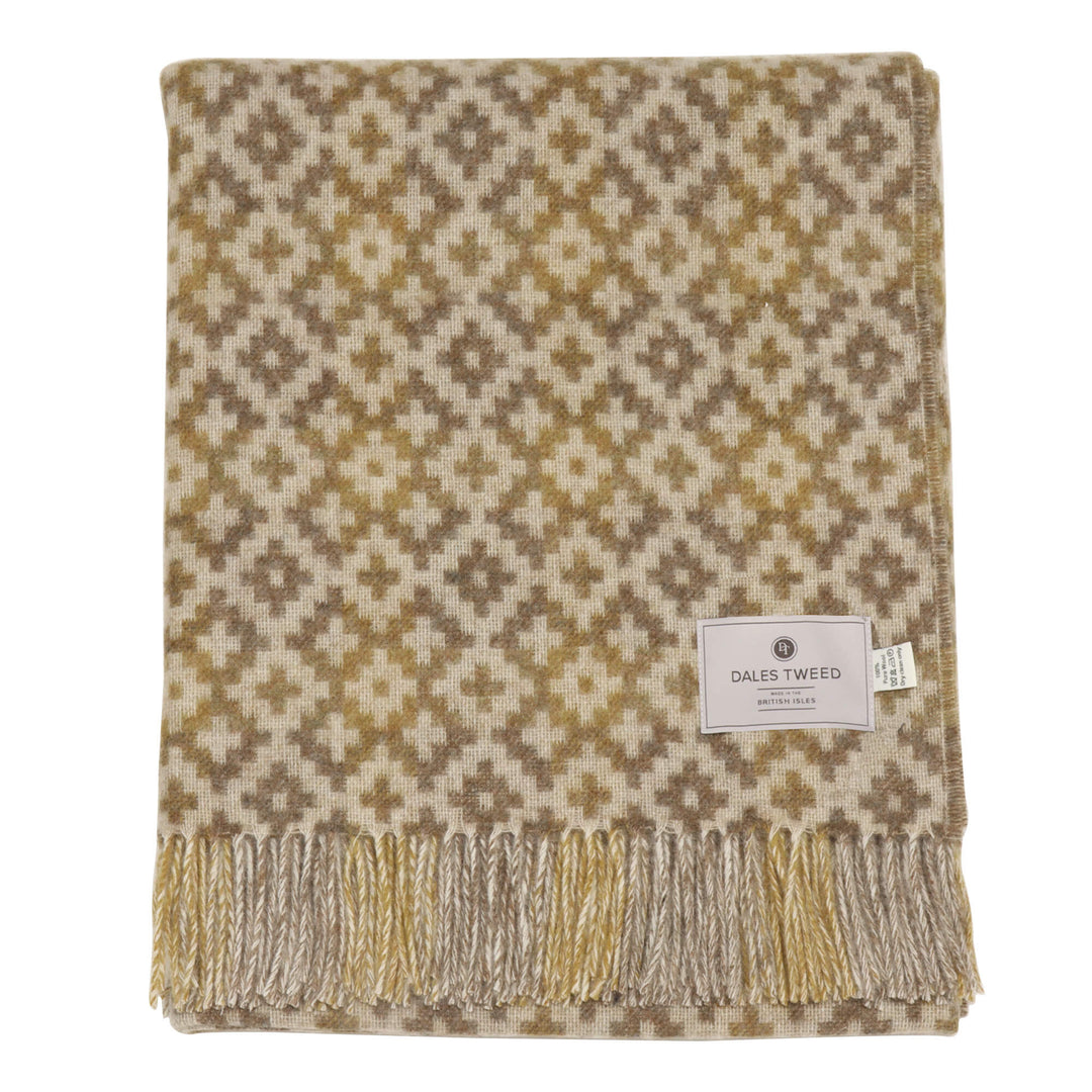 Dales By Moon Dartmouth Wool Throw Gold