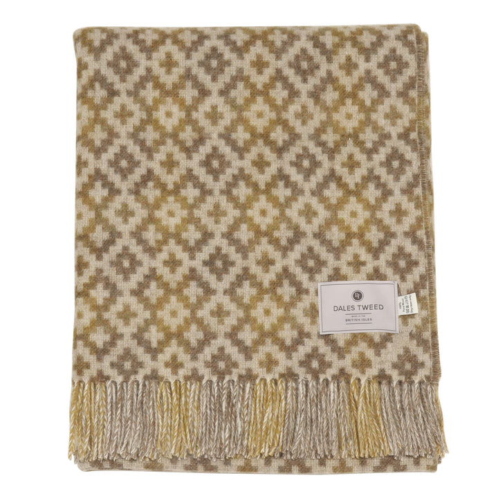 Dales By Moon Dartmouth Wool Throw Gold