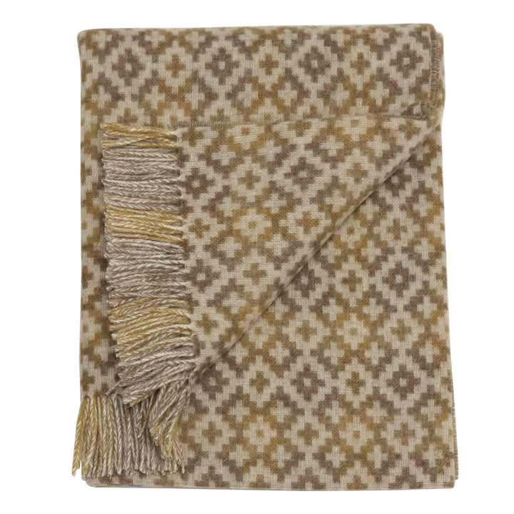 Dales By Moon Dartmouth Wool Throw Gold