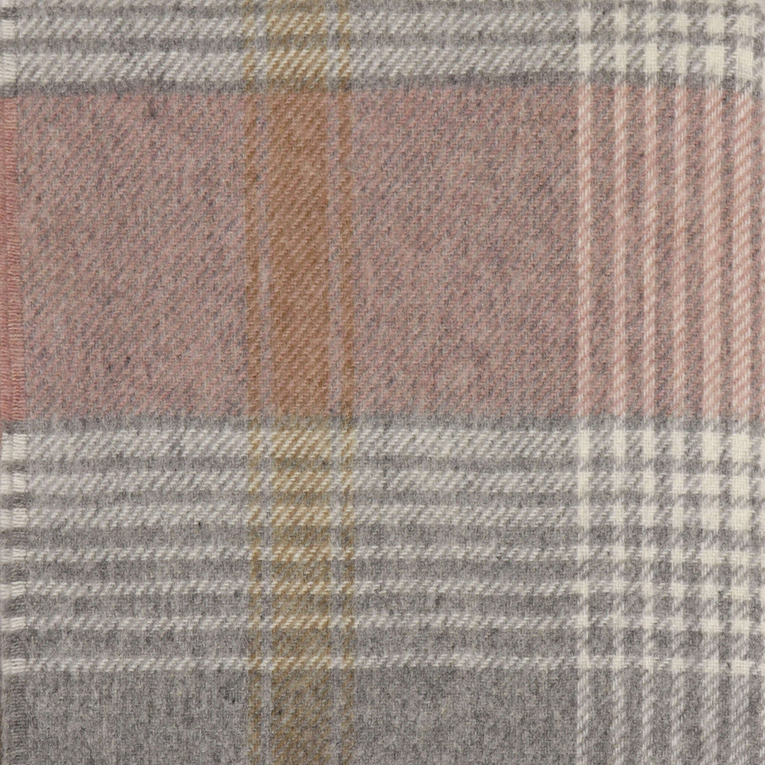 Dales By Moon Classic Check Throw Silver/Pink