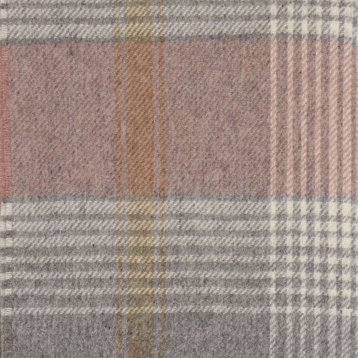 Dales By Moon Classic Check Throw Silver/Pink