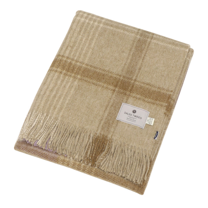 Dales By Moon Classic Check Throw Lilac/Camel