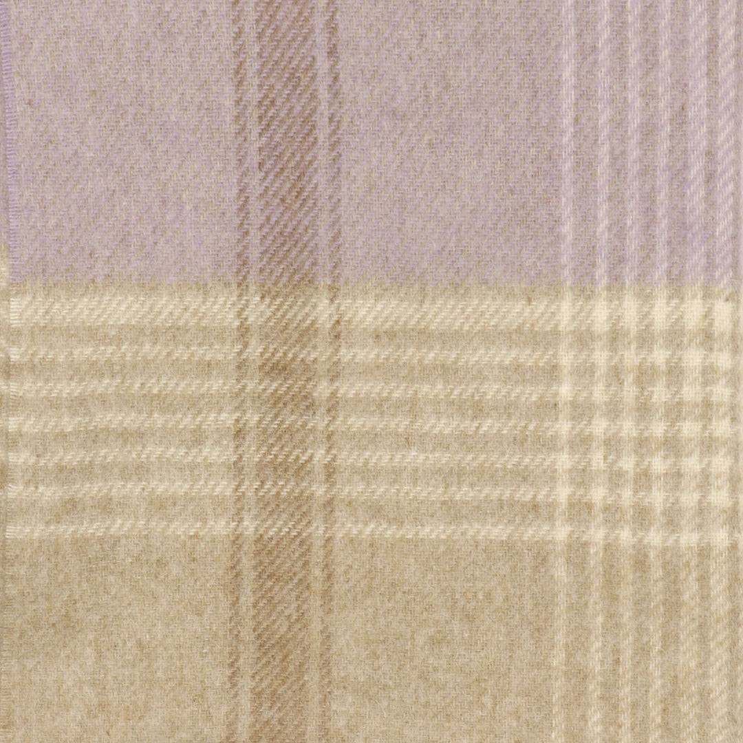 Dales By Moon Classic Check Throw Lilac/Camel