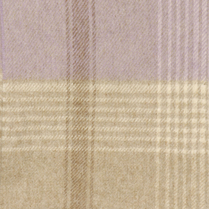 Dales By Moon Classic Check Throw Lilac/Camel
