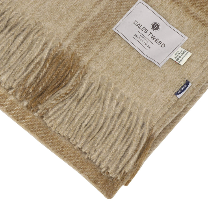 Dales By Moon Classic Check Throw Lilac/Camel