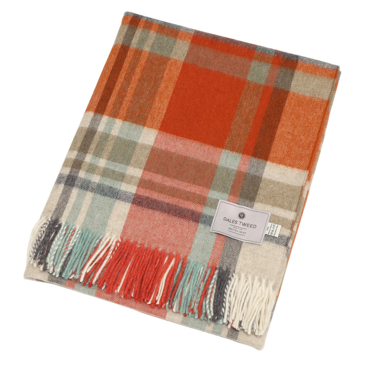 Dales By Moon Portree Merino Wool Throw Orange