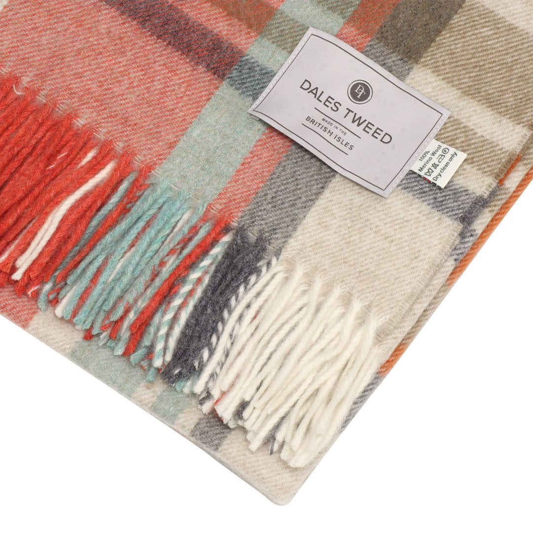 Dales By Moon Portree Merino Wool Throw Orange