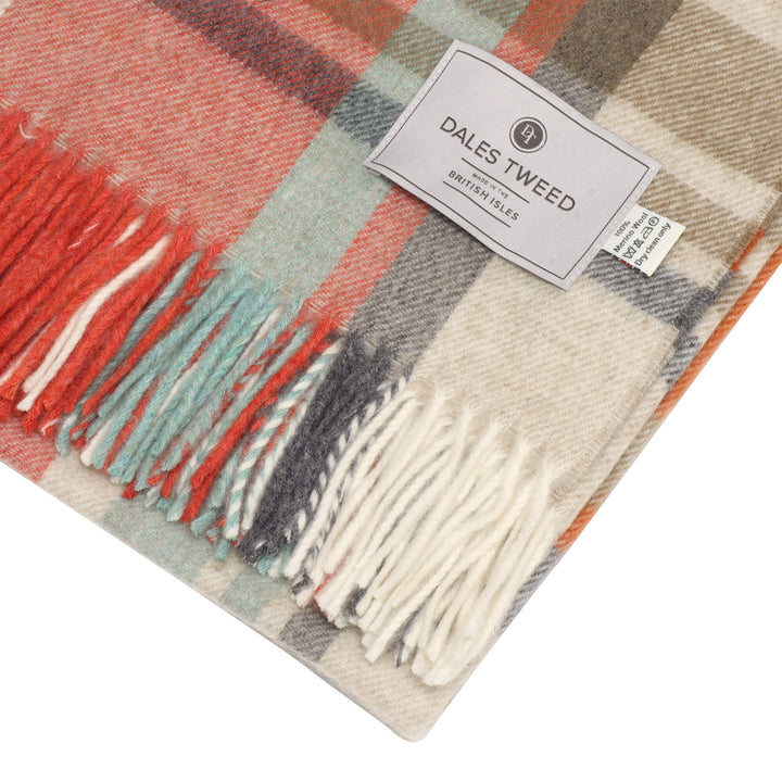 Dales By Moon Portree Merino Wool Throw Orange