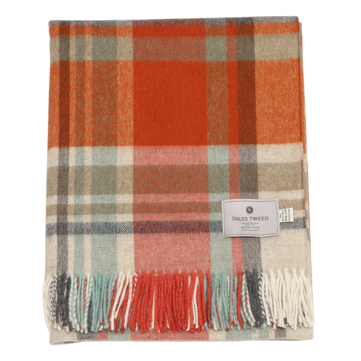 Dales By Moon Portree Merino Wool Throw Orange