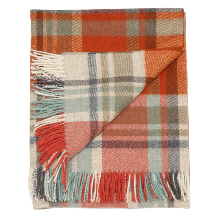 Dales By Moon Portree Merino Wool Throw Orange