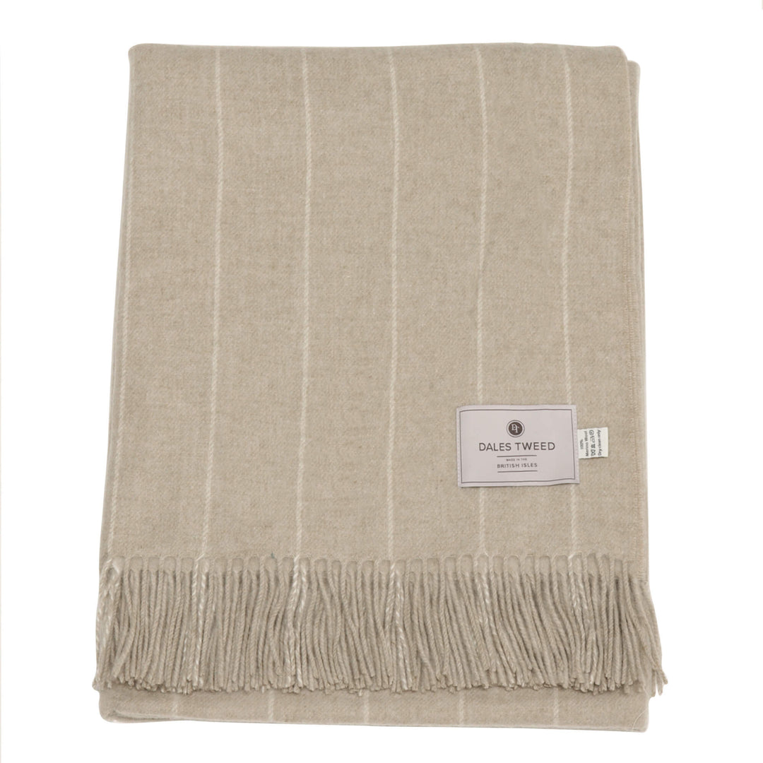 Dales by Abraham Moon Pinstripe Beige Throw