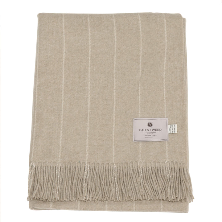 Dales by Abraham Moon Pinstripe Beige Throw