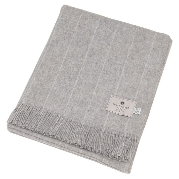 Dales by Abraham Moon Pinstripe Grey Throw