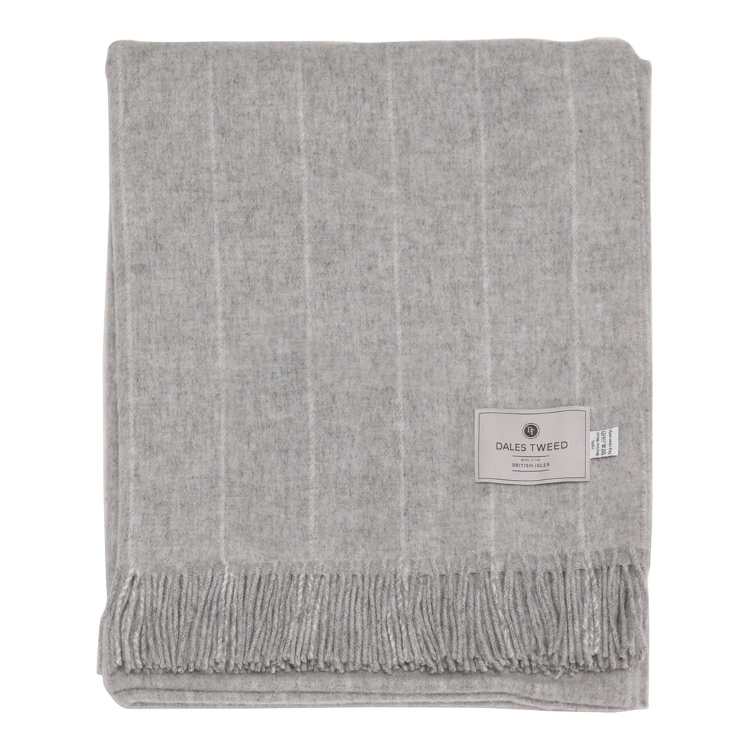 Dales by Abraham Moon Pinstripe Grey Throw