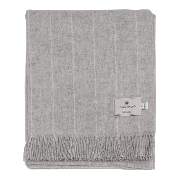 Dales by Abraham Moon Pinstripe Grey Throw