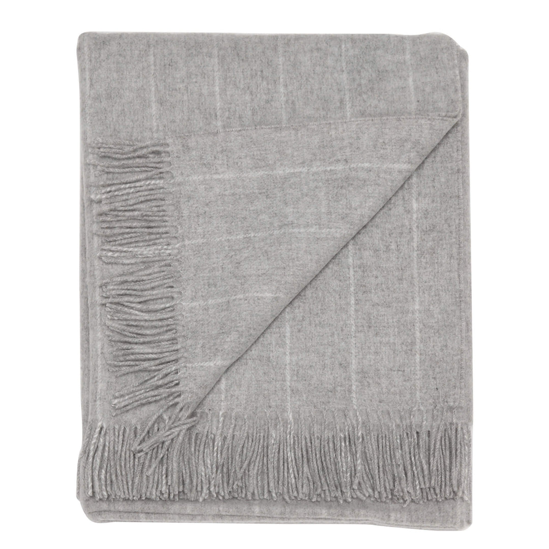 Dales by Abraham Moon Pinstripe Grey Throw