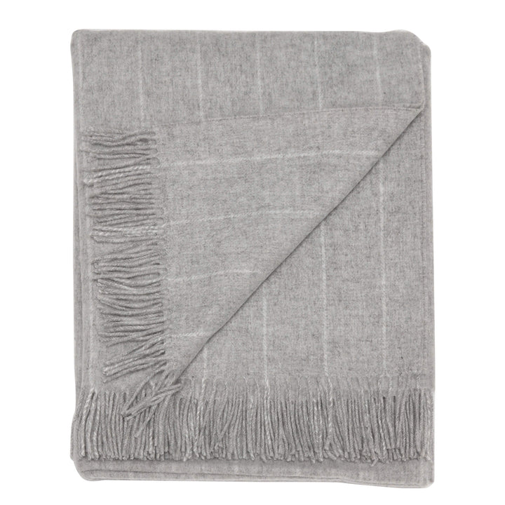 Dales by Abraham Moon Pinstripe Grey Throw