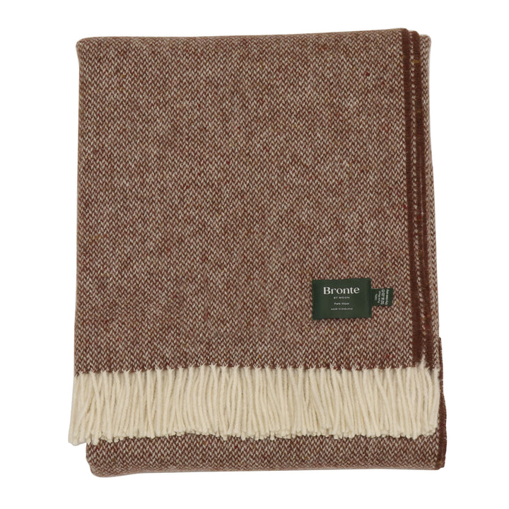 Bronte By Moon Donegal Wool Throw Brown