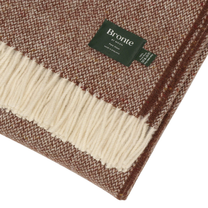 Bronte By Moon Donegal Wool Throw Brown