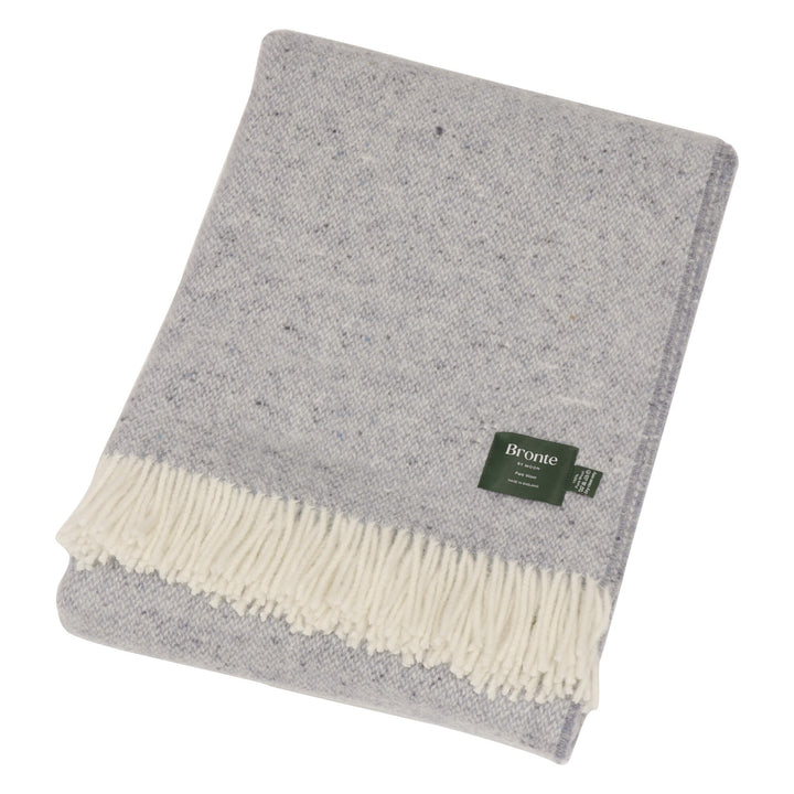 Bronte By Moon Donegal Wool Throw Light Blue
