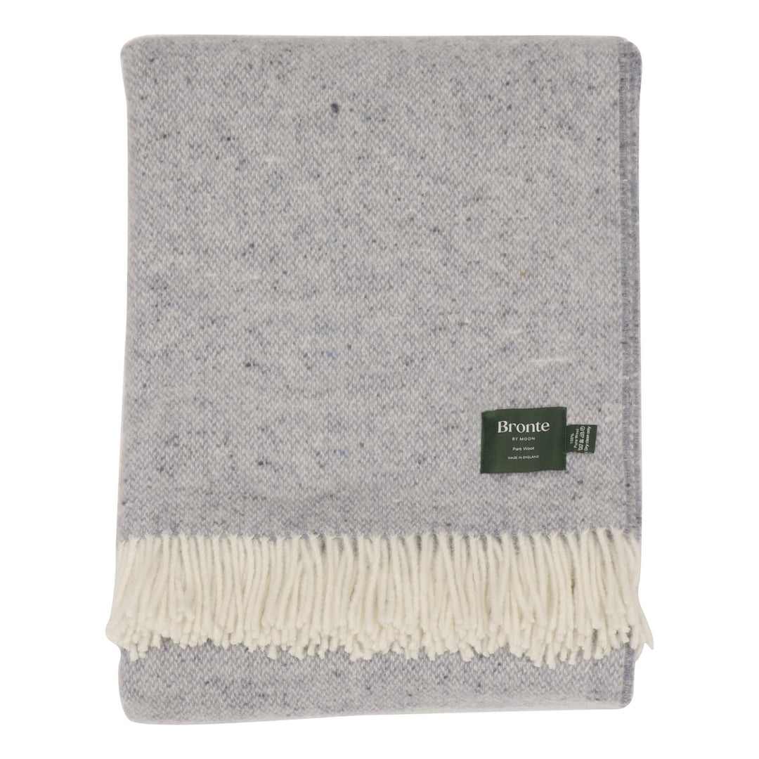 Bronte By Moon Donegal Wool Throw Light Blue
