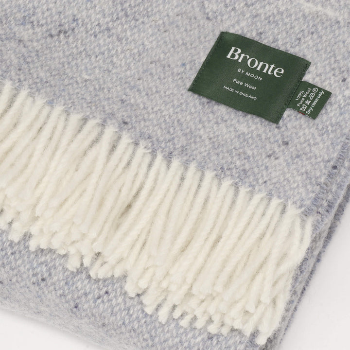 Bronte By Moon Donegal Wool Throw Light Blue