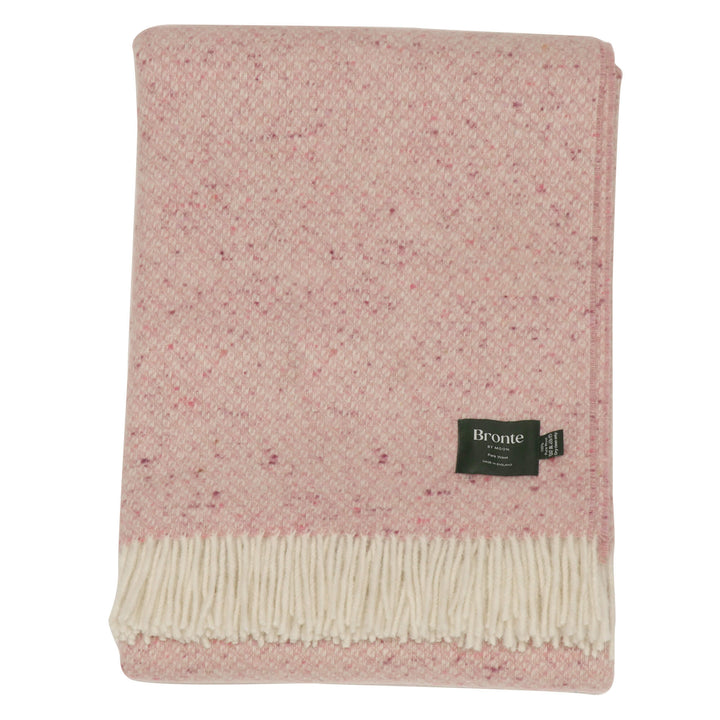 Bronte By Moon Donegal Wool Throw Pink