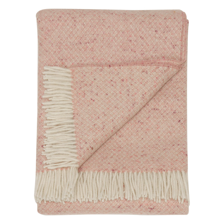 Bronte By Moon Donegal Wool Throw Pink